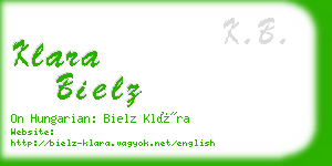 klara bielz business card